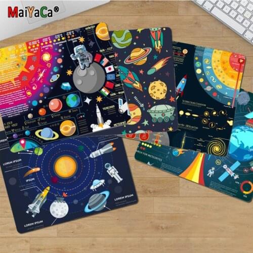 MaiYaCa Vintage Cool cute cartoon Solar system small Mouse pad PC Computer mat Top Selling Wholesale Gaming Pad mouse