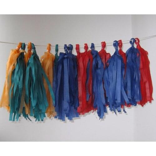 100pcs/lot 25*35cm,12*35cm, 25*25cm Tissue Tassel Garlands Paper Garland banners DIY kits