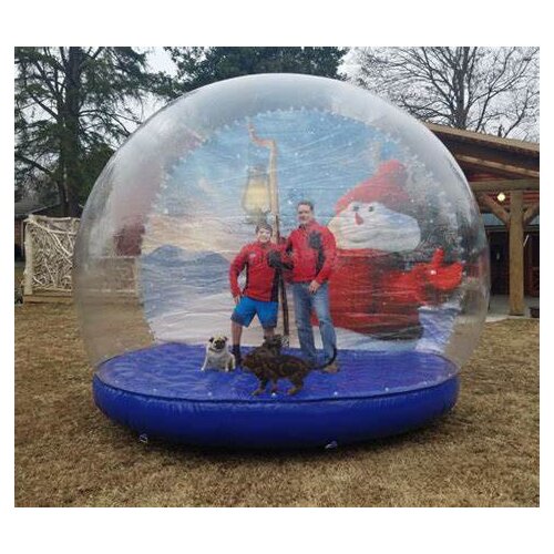 2020 Hot Sale Inflatable Snow Globe Christmas With Pump Customized Background Inflatable Globe Photo Booth People Go Inside