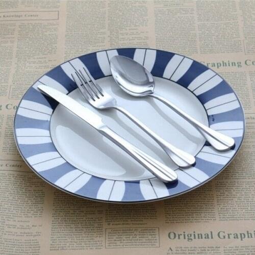 3pcs/set stainless steel spoon fork set Germany cutlery steak knife fork spoon set western cutlery fork set