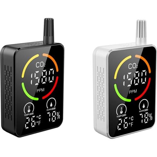 Usb 3 In 1 Air Monitor Co2 Carbon Dioxide Detector Digital Temperature And Humidity Tester Greenhouse Air Quality Analyzer Meter