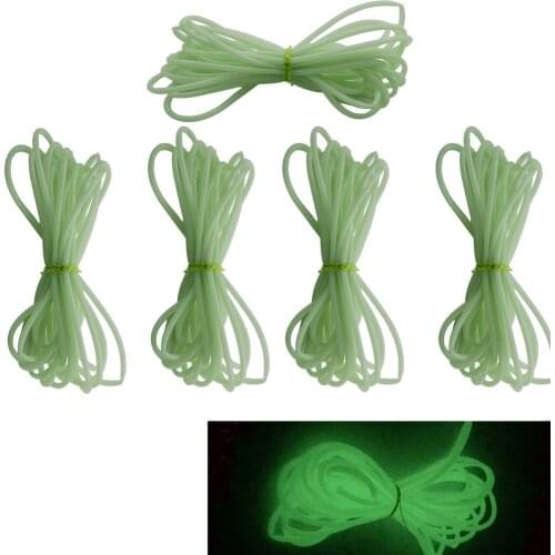 5Pcs/lot Soft Luminous fishing lure Tube 5M Elastic Soft tube Artificial bait Saltwater bait for Striped Bass lure