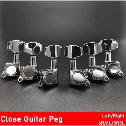 6pcs Full Enclosed Guitar Tuning Peg Key Tuner Machine Heads Right/Left Guitar Pegs Drop Shipping