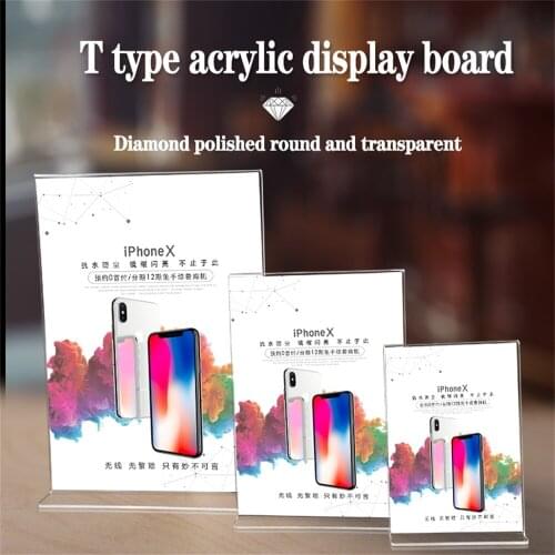 Acrylic Display Stand Double-sided Transparent Hotel Card Price Catalog Display Menu Dish Name Exhibition Display Stand