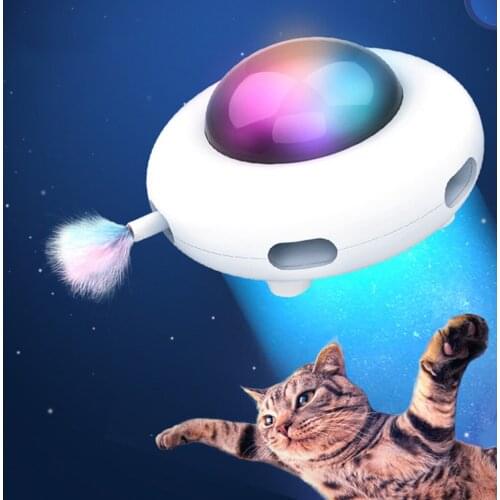 Automatic Smart Cat Toy Electric Interactive Turntable Rotating Toy For Kitten Cat Play Cat Game Teaser Feather Toy Pet Supplies