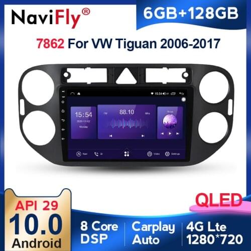 6G+128G QLED Carplay Android 10 head unit Car Radio Multimedia Video Player Navigator GPS for VW tiguan 2006-2017 2 din dvd BT