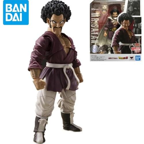 Bandai SHF Dragon Ball 15cm Mr. Satan Anime Model Action Figure Adult Doll Decoration Toy Childrens Birthday Gift