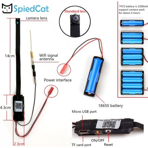 Full HD 1080P IP P2P Micro Cam WIFI Flexible Mini Camera Video Audio Recorder Motion Detection Camcorder Support TF Card