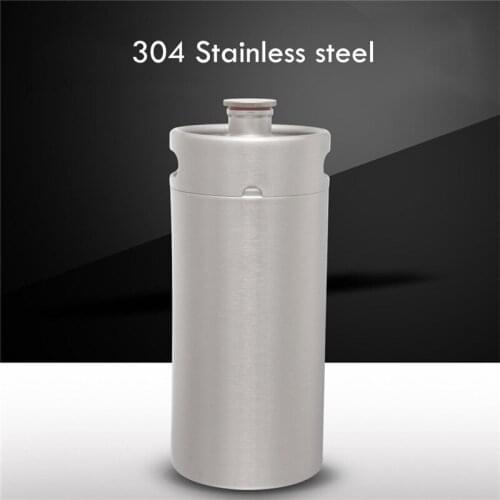 2L 3.6L 5L Stainless Steel Mini Beer Keg Pressurized Growler for Craft Beer Dispenser System Home Brew Beer Brewing Grape Wine