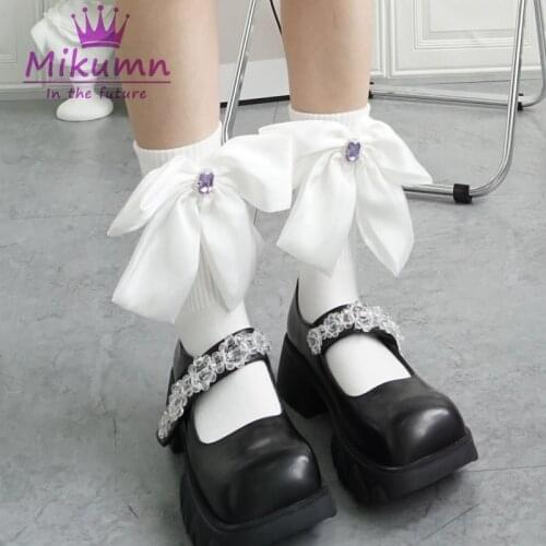Harajuku Girl Japanese Sweet Princess Bow Women Cotton Socks Kawaii Streetwear