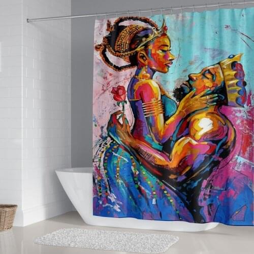 New African girl shower curtains shower curtain waterproof anime shower curtain curtain bathroom shower curtain Bathroom curtain