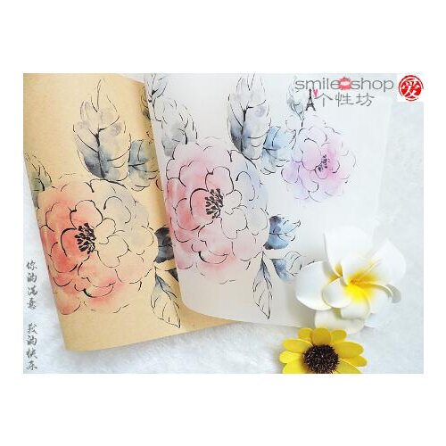 Wholesale 100pcs/lot Peony Gift Wrapping Paper Wax Paper Packaging for Soap Gift Kraft Wrapping Paper free shipping