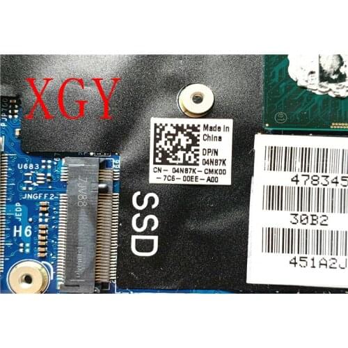 Original Placa-mãe do portátil para FOR dell XPS-13 9350 motherboard LA-D841P 4N87K 4gb-ram sr2zu i5-7200U 100% test OK
