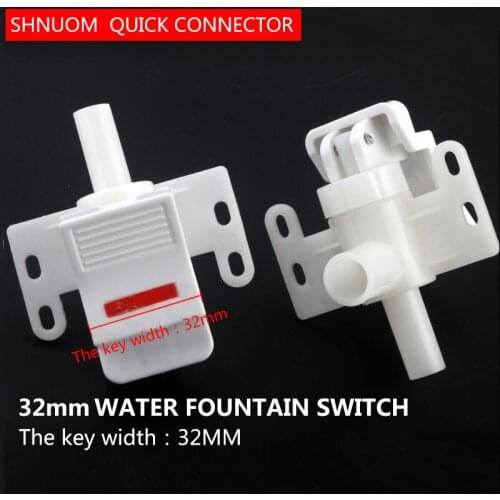 A Pair Water Dispenser Accessories Faucet Switch Hot And Cold Water Mouth Piano Key Press Type Vertical Plate Fixed Width 32mm