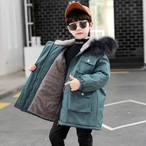 Children Down Jackets 2021 Winter Coats For Boys Warm Hooded Outerwear Parkas Kids Clothing For Boy Thicken Jacket 4 5 6 7 8Year