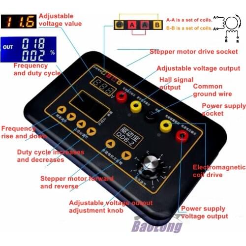 QDB-2 Automobile Actuator Fault Detector for Ignition Coil Fuel Injector Solenoid Valve Metering Valve Stepper Motor Tester