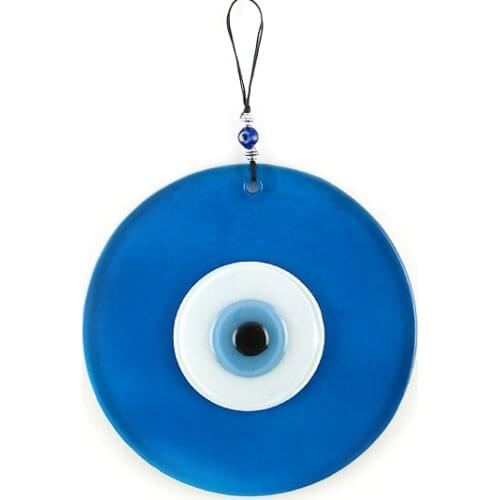 Handmade Blue Fusion Glass Evil Eye Bead 16cm