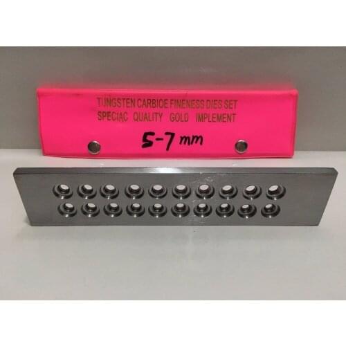 Diy 20 hole tungsten carbide round wire draw plate jeweler drawplate 5.1mm to 7mm