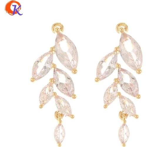 Cordial Design 20Pcs 11*30MM Jewelry Accessories/DIY Making/Hand Made/Genuine Gold Plating/Earring Findings/Pendant/CZ Charms