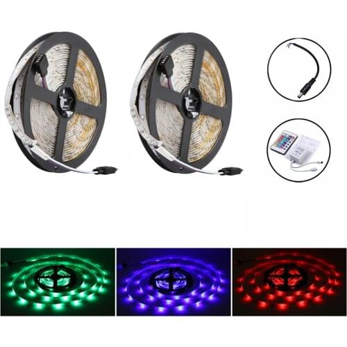 10M 600Leds 3528 Smd 2X 5M Led Light Strip 44 Key Ir Remote Controller Backlighting signage letters advertisement sign led strip