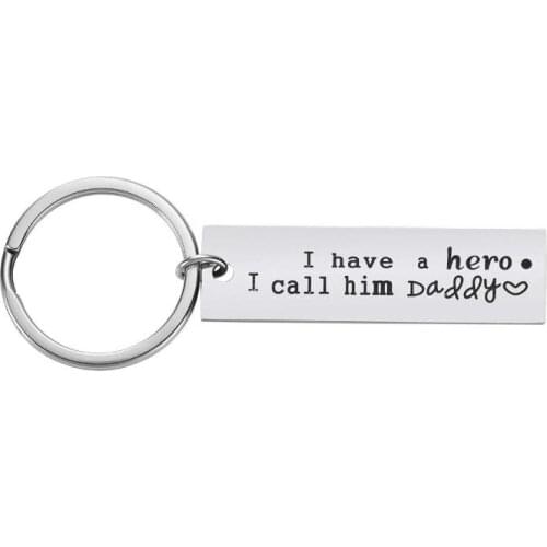 I Have A Hero I Call Him Daddy Keychain |Fathers Day Gift |Father Of The Bride | Dad Gift From Daughter | Daddys Girl Dad Hero