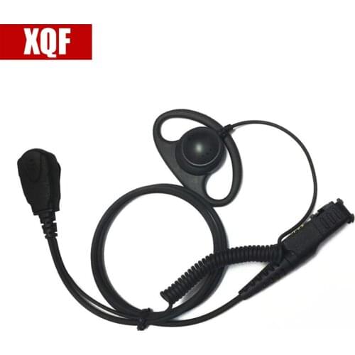 XQF 10PCS D Earhook Headset for motorola xir p6600 p6608 p6628 e8600 xpr3300 xpr3500 dep550 dep570 dp2000 dp2400 walkie talkie