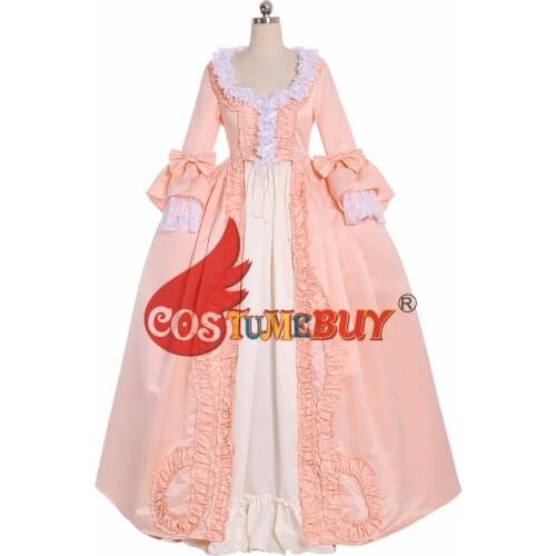 Costumebuy Victorian Marie Antoinette Rococo Colonial Georgian Ball Gown Baroque Masquerade Women Wedding Dress Pink Custom Made