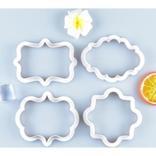 4Pcs/Lot Biscuit Mould Plastic Set Frame Pastry Tool Cookie Mold DIY Fondant Cookies Decorating Cookie Tools