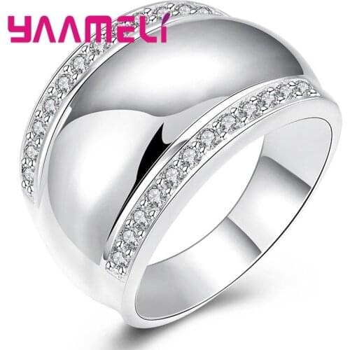925 Sterling Silver Rings For Women Man Invisible Setting CZ Crystal Wedding Engagement Cool Couple Ring Jewelry
