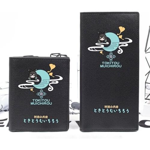 Anime Demon Slayer Kimetsu No Yaiba Tokitou Muichirou Cosplay Unisex Short Long Folding Wallet Card Holder Pocket Purse Gifts