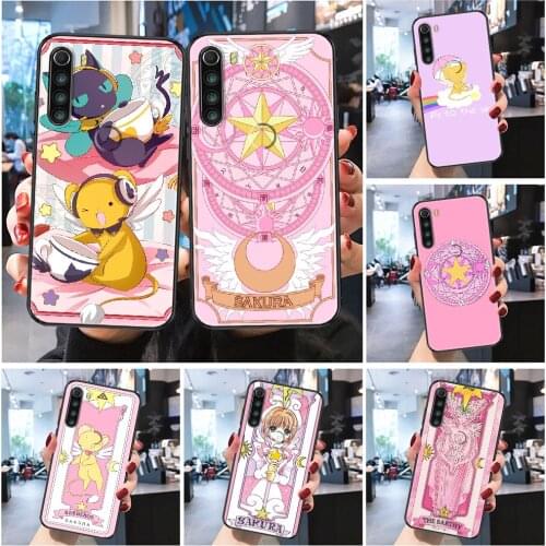 Card Captor Sakura Cartoon Cute Phone case For Xiaomi Redmi Note 7 7A 8 8T 9 9A 9S 10 K30 Pro Ultra Frosted black soft cover