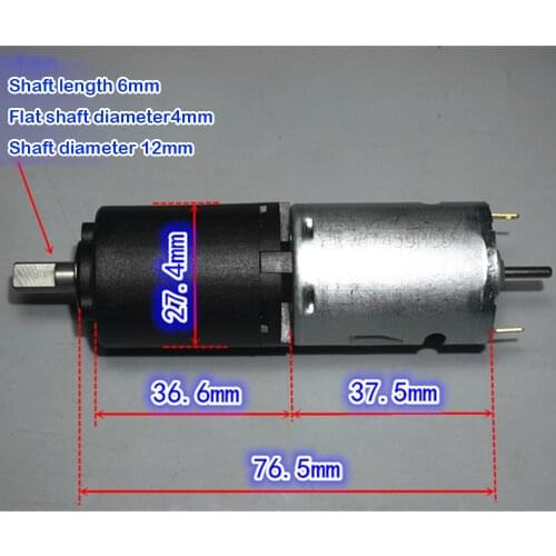 DC 5V-24V 12V 18RPM-100RPM Low Speed Micro 28MM Dual Output Shaft 385 Planetary Gear Motor High Torque 3-stage Planetary Gearbox
