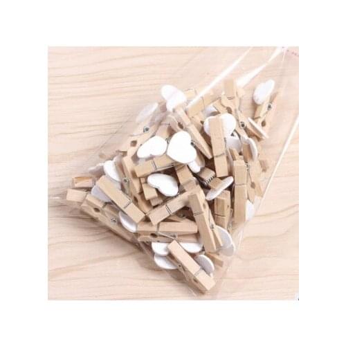 Bag Wooden Clip Heart shape Clip for decorations of House and gift bag Clip bag Clip
