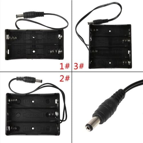 DIY 2x 3x 4x 18650 Battery Holder Storage Box Case With DC 5.5x2.1mm power Plug M5TD
