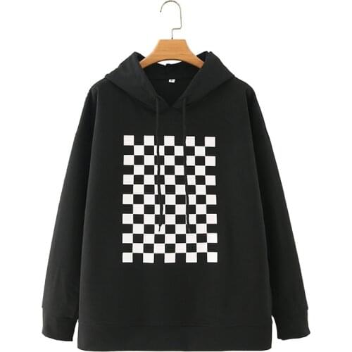 Long Korean Sweatshirt Black Hoodies Women Oversized Hoodie Aesthetic Hooded Pullover Sports Sweatshirt Women kpop Clothes