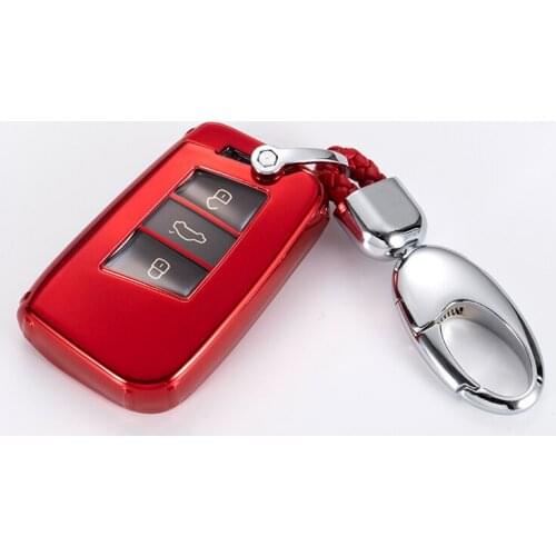 For Volkswagen VW Tiguan MK2 Magotan Passat B8 CC 2017 2018 For Skoda Superb A7 keychain New Soft TPU Car Key Case Full Cover
