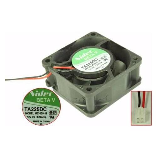 Nidec M33455-16 DC 12V 0.22A 60x60x25mm 2-wire Server Cooling Fan