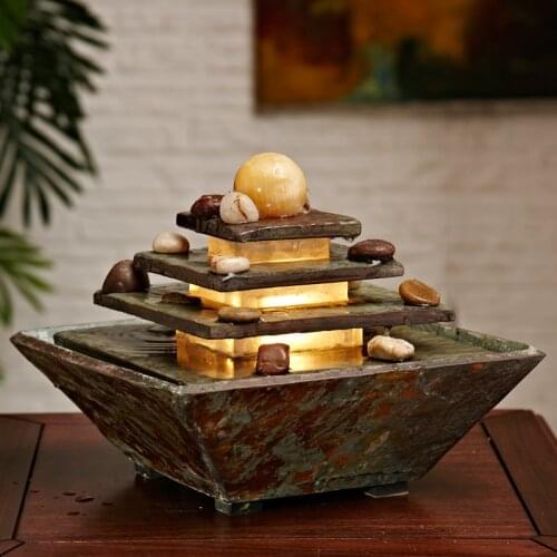 The water fountain Every dog has his day lucky feng shui ornaments round stone balls desktop indoor humidifier