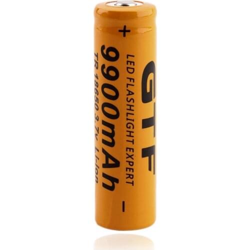 GTF 2pcs 3.7V 9900mah 18650 Batteries Rechargeable Lithium 18650 Battery for flashlight Torch Accumulator Cell DropShipping