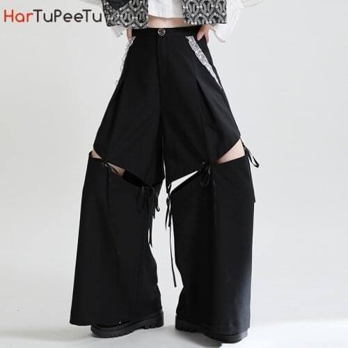 HARTUPEETU Women's Wide Trousers