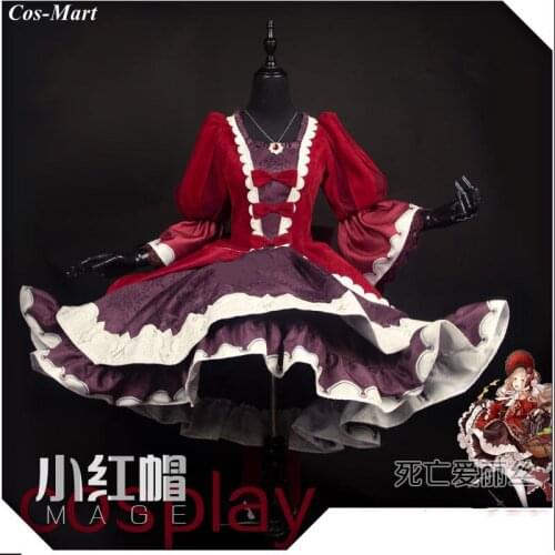Game SINoALICE Red Riding Hood Cosplay Costume Fashion Lovely Red Formal Dress Female Halloween Party Role Play Clothing S-XL