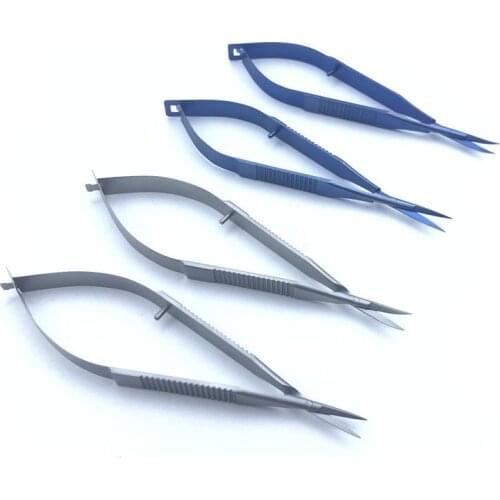 Ophthalmic Instruments High Quality Stainless Steel Scissors 11.5cm Microscopic Fine Trabecular Scissors Microsurgical Tools