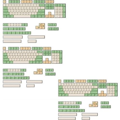 Retro Ethermal Dye Sublimation fonts Keycaps Wired USB 61/64/68/87/96/104/108 keyboard Compatible for Cherry MX