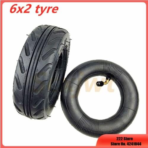 6 inch 6X2 Tireand Inner Tube Set Fit for Electric Scooter Wheel Chair Truck F0 Pneumatic Wheel Trolley Cart Air Wheel Bike