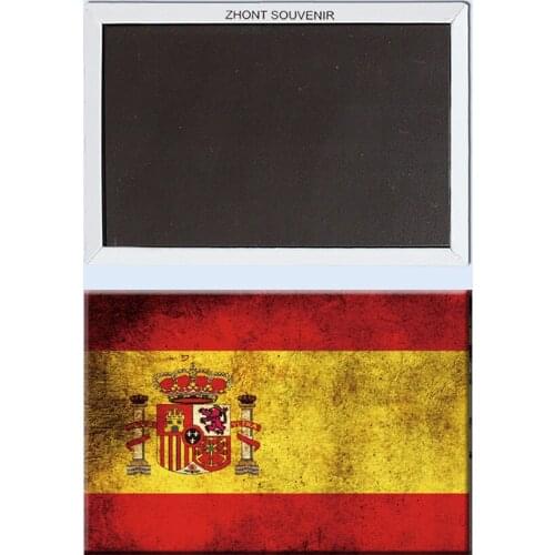 Retro Design Flag of Espana Fridge Magnets 22196 Retro Metal Wrapped Magnets