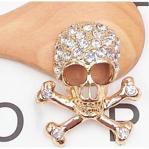 Alloy Metal Stickers for Decoration Punk PirateSkull Head DIY trinket Pendant Personalized Accessories/Charms/Jewelry Findings