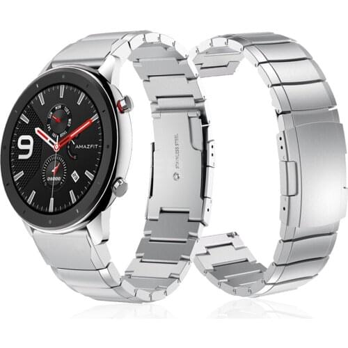 For Huami Amazfit GTR 47mm Metal Stainless Steel Strap bands for huami Amazfit GTR 42mm/Pace Stratos 2 2S Bracelet watchband