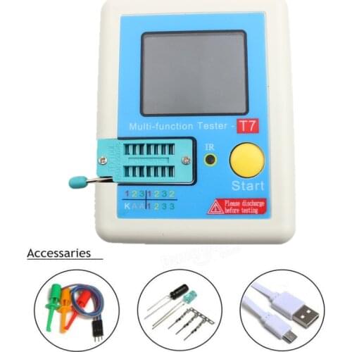 Multifunctional LCR-T7 Transistor Tester TFT Diode Triode Capacitance Meter LCR ESR NPN PNP Detector MOSFET IR Multimeter