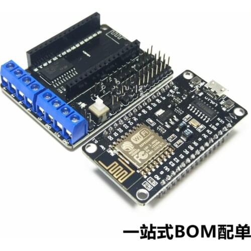 NodeMCU+motor drive expansion board ESP kit ESP12E Lua WiFi smart car bottom plate