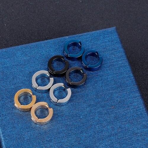 1PC Men Women Clip-on Fake Earrings No Pierced Non-piercing Earcuff Ear Clip Earrings Without Piercing Street Pop Punk Jewelry